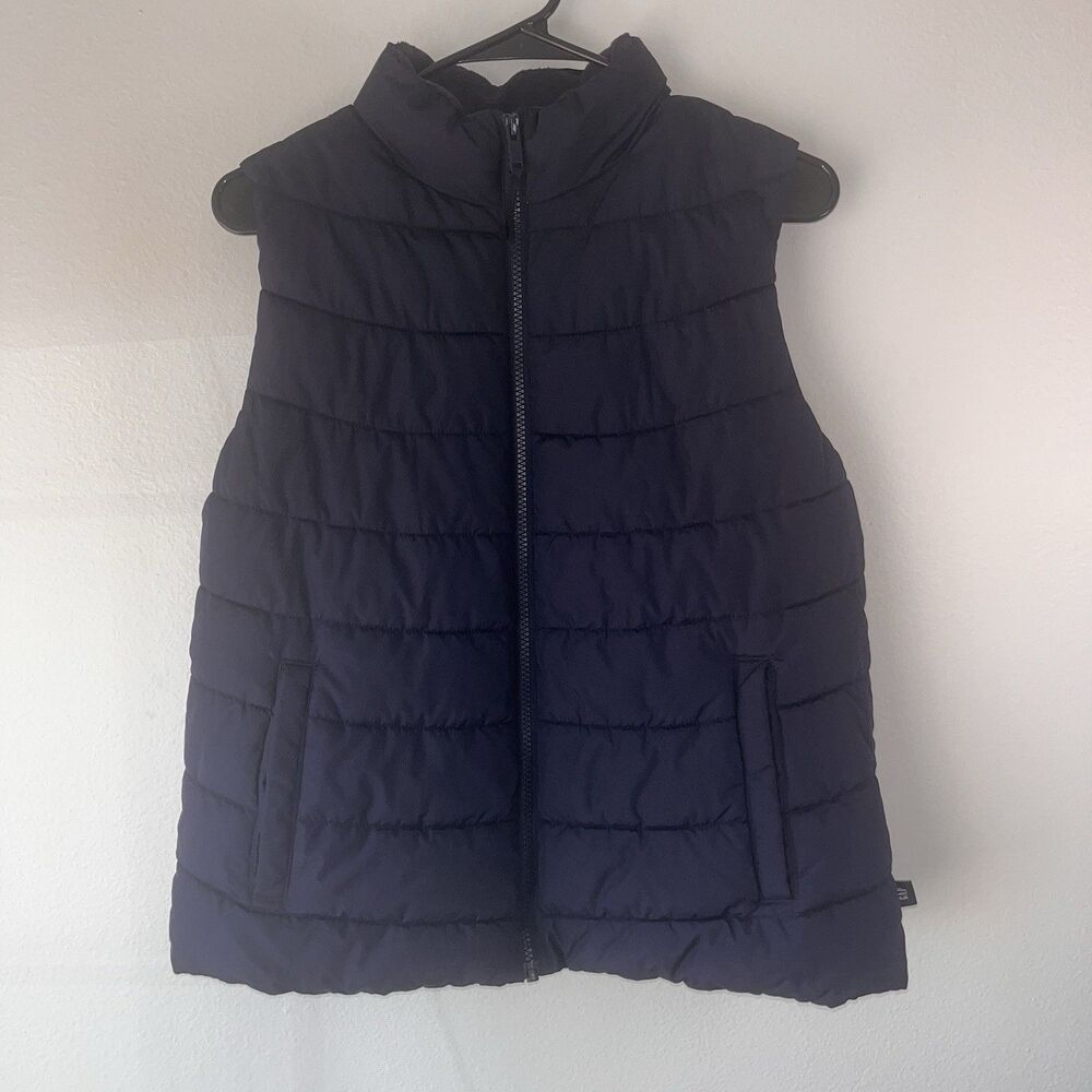 GAP ColdControl Water Resistant Puffer Vest Navy Women’s Size M Full Zip
